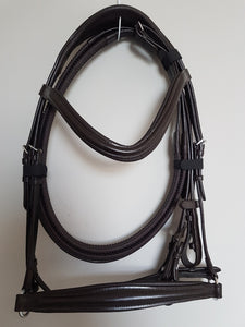 Drop Noseband Bridle - All Brown Leather Drop