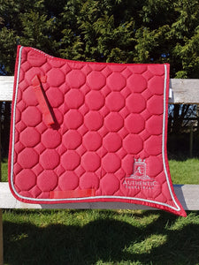 Spanish Saddle Pad - Red with silver edging