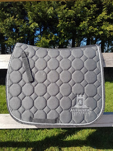 GP Saddle Pad - Grey with silver edging