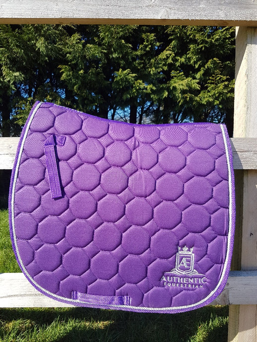 GP Saddle Pad - Purple with silver edging and logo