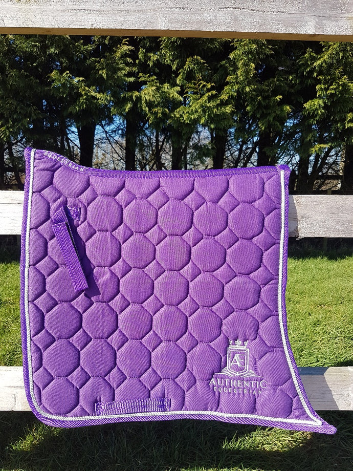 Spanish Saddle Pad - Purple with silver edging