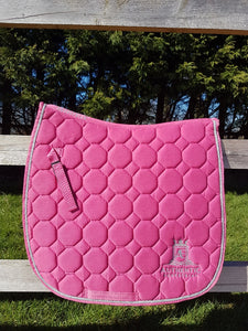 GP Saddle Pad - Pink with silver edging